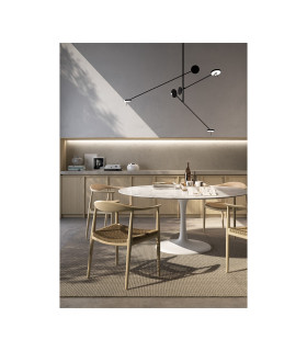 Invisible Integrated LED Semi Flush Ceiling Light Black Tinted 28.5W CCT 2700-3000K Phase Cut Dimming-2