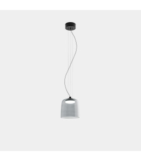 Levels Single Dome 22cm Dome Pendant Ceiling Light Black Fumé LED 19W CCT 2700-3000-4000K Phase Cut Dimming