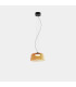 Levels Single Dome 32cm Dome Pendant Ceiling Light Black Amber LED 19W CCT 2700-3000-4000K Phase Cut Dimming