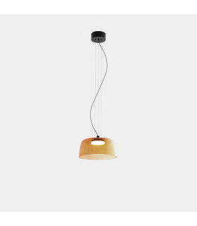 Levels Single Dome 32cm Dome Pendant Ceiling Light Black Amber LED 19W CCT 2700-3000-4000K Phase Cut Dimming