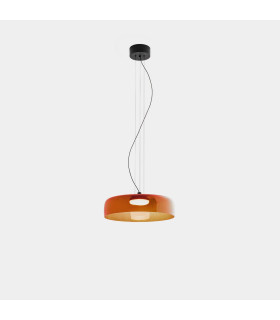 Levels Single Dome 42cm Dome Pendant Ceiling Light Black Amber LED 19W CCT 2700-3000-4000K Phase Cut Dimming-1