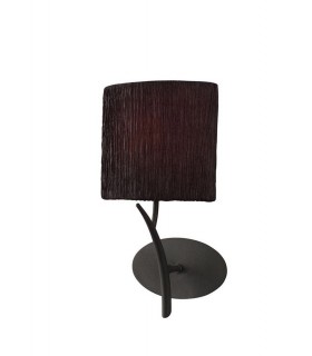 Wall Lamp 1 Light E27, Anthracite with Black Oval Shade - 1