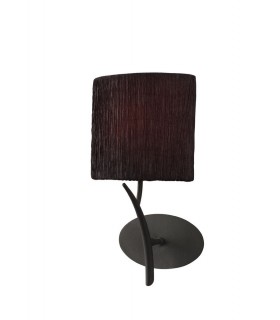 Wall Lamp Switched 1 Light E27, Anthracite with Black Oval Shade - 1