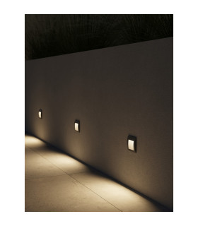 Zilo Outdoor Recessed Wall Lamp Grey LED 3.6W CCT 2700-3200-4000K IP65 On-Off-2
