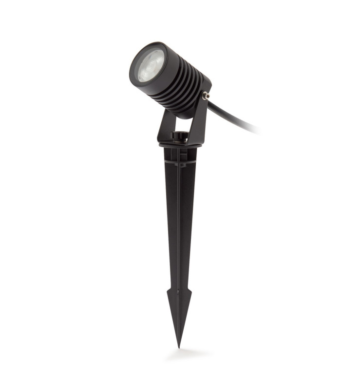 Vista Outdoor Spike Black Faceted LED 4.9W 3000K IP65 On-Off-1