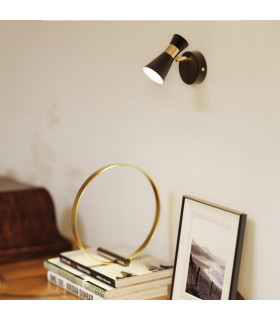 Eufo Single Spotlight Black Gold GU10 8W-2