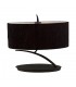 Table Lamp 2 Light E27 Small, Anthracite with Black Oval Shade - 1