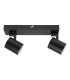 Kaplan Twin Ceiling Spotlight Black GU10 24W-1
