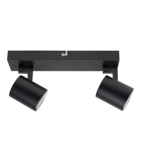 Kaplan Twin Ceiling Spotlight Black GU10 24W-1