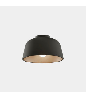 Miso 29cm Bowl Semi Flush Ceiling Light Black E27 15W-1