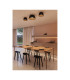 Miso 43cm Bowl Semi Flush Ceiling Light Black E27 15W-2