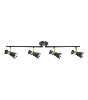 Eufo Ceiling Spotlight Bar Black Gold GU10 32W-1