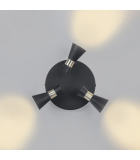 Eufo Ceiling Spotlight Clusters Black Gold GU10 24W-2