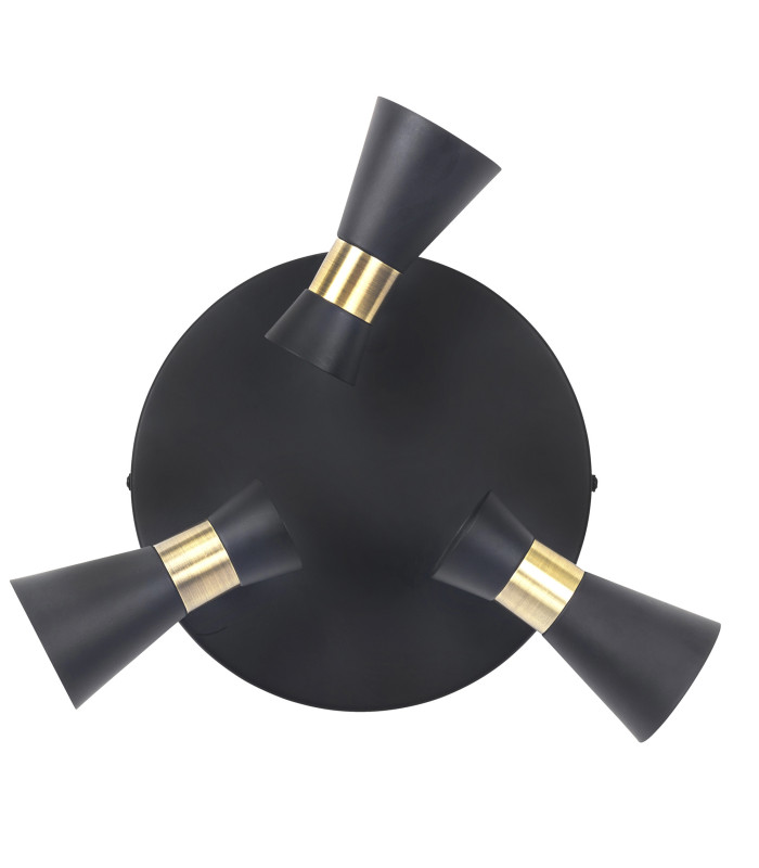 Eufo Ceiling Spotlight Clusters Black Gold GU10 24W-3