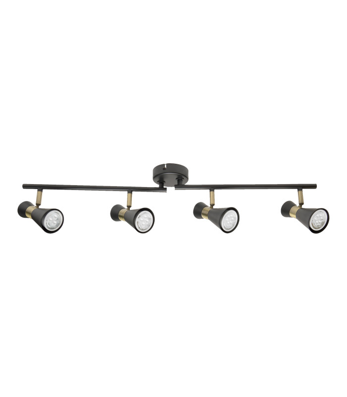 Eufo Ceiling Spotlight Bar Black Gold GU10 32W-3