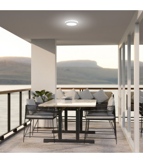 Scal 20cm Outdoor Flush White LED 14.4W CCT 2700-3200-4000K IP54 On-Off-2