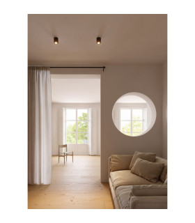 Era Surface Round Surface Mounted Downlight Black GU10 8W-2