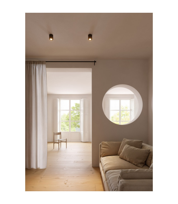 Era Surface Round Surface Mounted Downlight Black GU10 8W-2