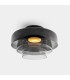 Levels Ceiling Triple Dome 42cm Bowl Semi Flush Ceiling Light Black Fumé 28W CCT 2700-3000-4000K Phase Cut Dimming