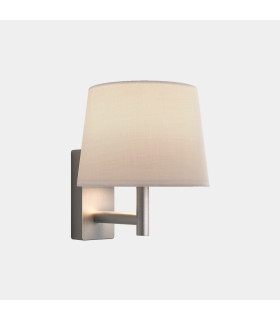 Metrica Wall Lamp with Shade Satin Nickel E27 15W