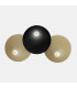 Trip 65cm Integrated LED Wall Lamp Black/Matt Gold E14 27W-1