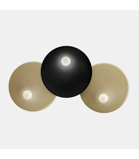Trip 65cm Integrated LED Wall Lamp Black/Matt Gold E14 27W-1