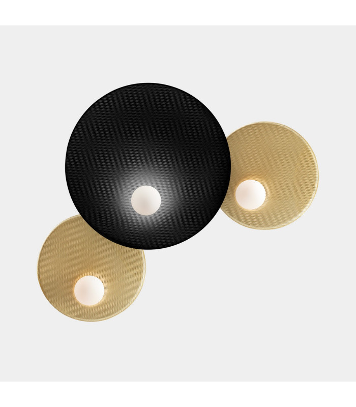 Trip 54cm Integrated LED Wall Lamp Black/Matt Gold E14 27W-1