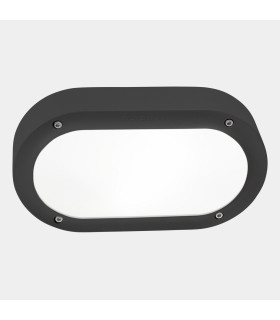 Basic Outdoor Flush Wall Lamp Urban Grey LED 8.5W CCT 2700-3200-4000K IP66 On-Off