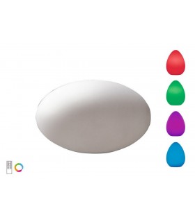 Oval Table Lamp Induction LED RGB Outdoor IP65, 120lm, Opal White - 1