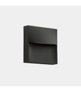 Sam Outdoor Flush Wall Lamp 14cm Black Semitransparent LED 3.5W CCT 2700-3200-4000K IP66 On-Off-1