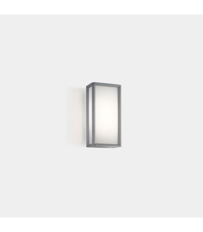 Skat Outdoor Wall Lantern 20cm Grey White LED 10W CCT 2700-3200-4000K IP65 On-Off