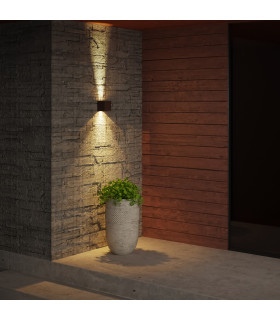 Rex Outdoor Up Down Wall Lamp Brown LED 6.6W 3000K IP54 On-Off-2