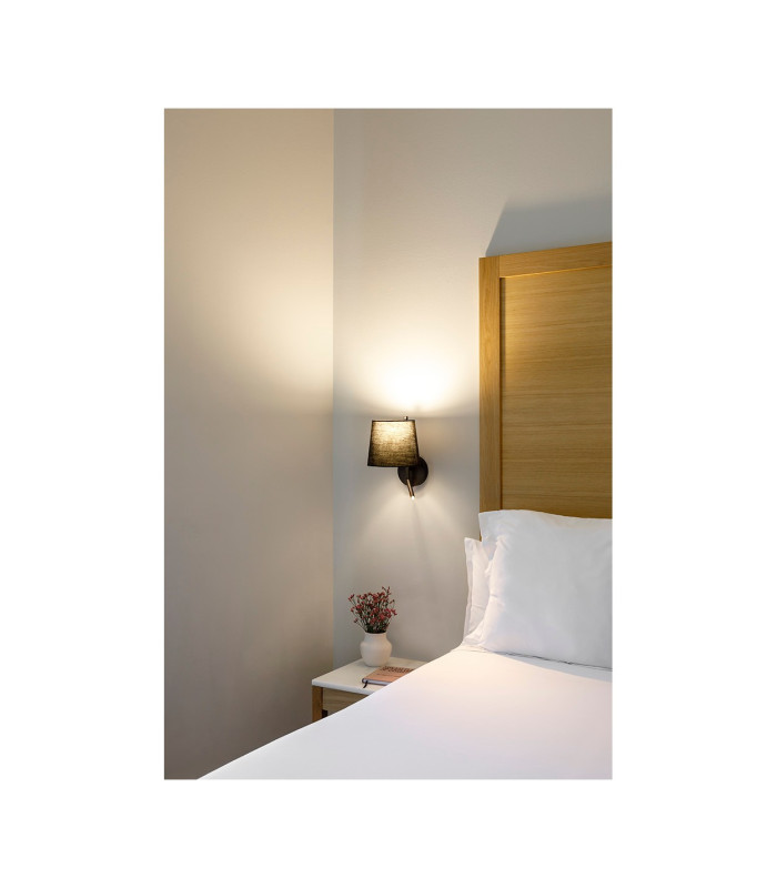 Clip Wall Lamp with Shade Black E27 17.4W 2700K On-Off-2