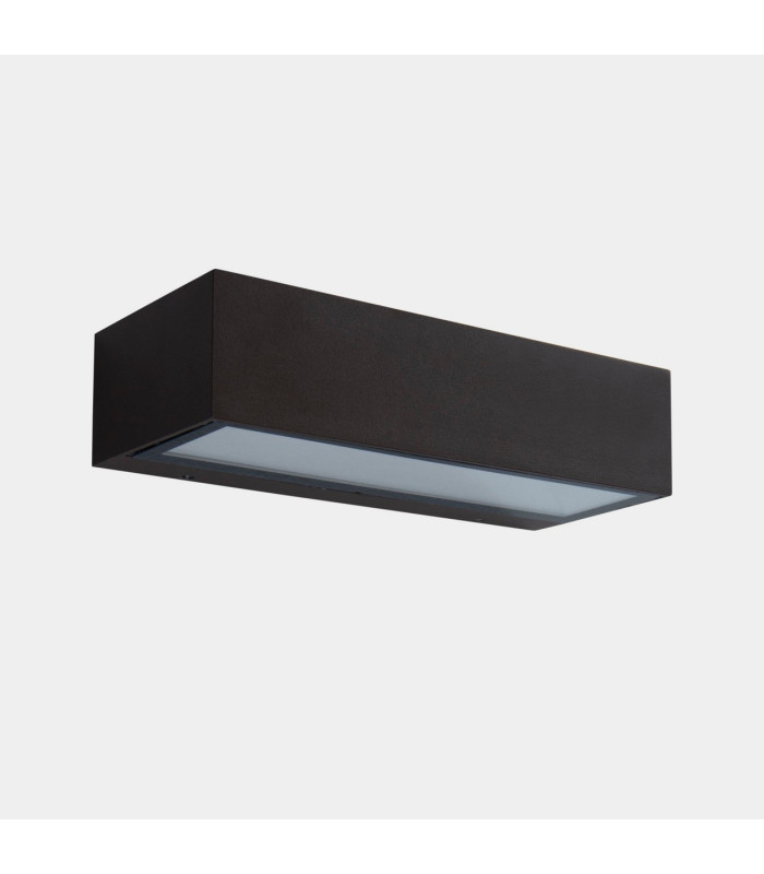 Nemesis Outdoor Up Down Wall Lamp Brown Tinted LED 8.8W CCT 2700-3200-4000K IP65 On-Off