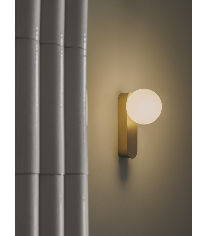 Perlina Globe Wall Lights Matte Gold LED 8.8W CCT 2700-3000-4000K IP44 Dali Dimmming-3