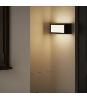 Quanta Outdoor Flush Wall Lamp Black E27 15W IP54-2