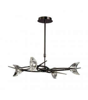 Telescopic Semi Flush Convertible 4 Light G9, Black Chrome - 1