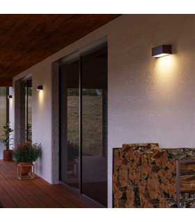 Ara Outdoor Wall Down Lamp Brown LED 9.3W 4000K IP65 On-Off-2