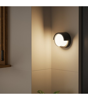 Creu Round Outdoor Modern Wall Lamp Black LED 15.1W CCT 2700-3200-4000K IP65 On-Off-2