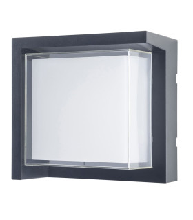 Creu Square Outdoor Modern Wall Lamp Black LED 15.2W CCT 2700-3200-4000K IP65 On-Off-1