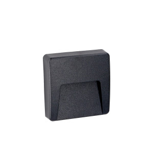 Kairo Outdoor Flush Wall Lamp Black LED 2.9W CCT 2700-3200-4000K IP65 On-Off-1