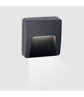 Kairo Outdoor Flush Wall Lamp Black LED 2.9W CCT 2700-3200-4000K IP65 On-Off-2
