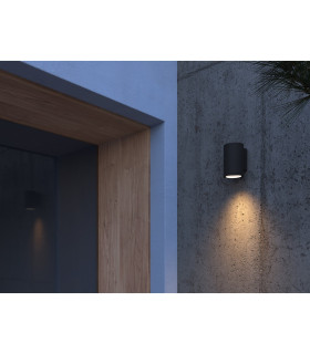 Orion Outdoor Wall Down Lamp Black GU10 8W IP54-2