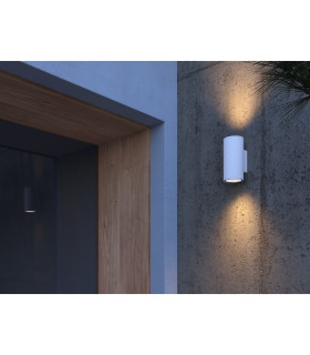 Orion Outdoor Up Down Wall Lamp White GU10 16W IP54-2