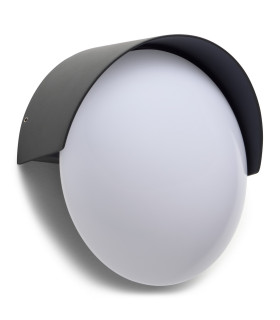 Auro Outdoor Flush Wall Lamp Black Sandblasted LED 6.2W 3000K IP54 On-Off-1