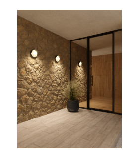 Auro Outdoor Flush Wall Lamp Black Sandblasted LED 6.2W 3000K IP54 On-Off-2
