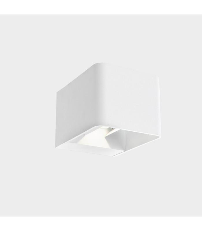 Wilson Square Outdoor Up Down Wall Lamp White Matt LED 10.2W 2700K IP65 On-Off