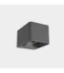 Wilson Square Outdoor Up Down Wall Lamp Grey Matt LED 10.2W 2700K IP65 On-Off