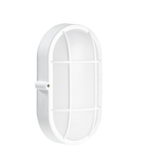 Fond Oval Outdoor Bulkheads Wall Lamp White E27 15W IP44-1
