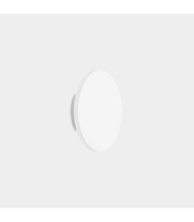 Ges Round 26cm Flush Wall Lamp White Sandblasted LED 8.7W CCT 2700-3000-4000K On-Off